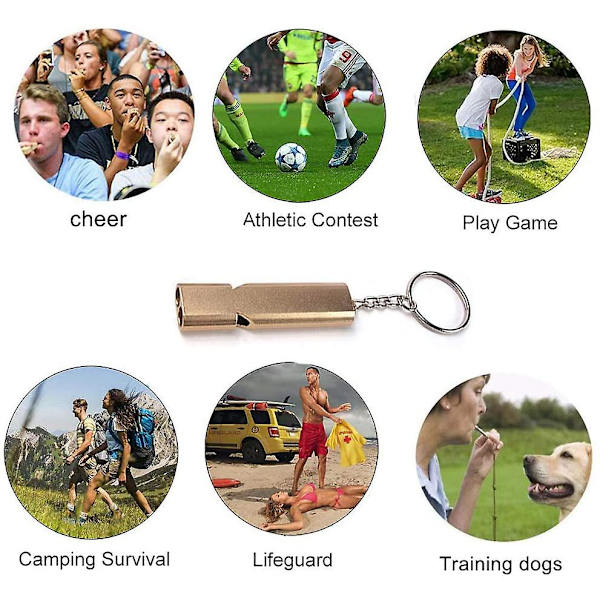 Domarvisselpipa, metallvissling, sportöverlevnadsvisselpipa 120db utomhuscamping
