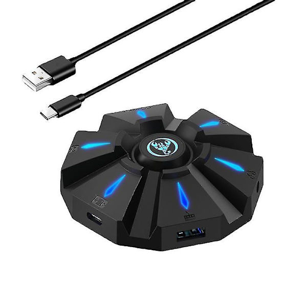 Tangentbords- och musadapter Gaming Tangentbord Mus-omvandlare för en/ps4/switch/ps3/ 360-konsoler till Black