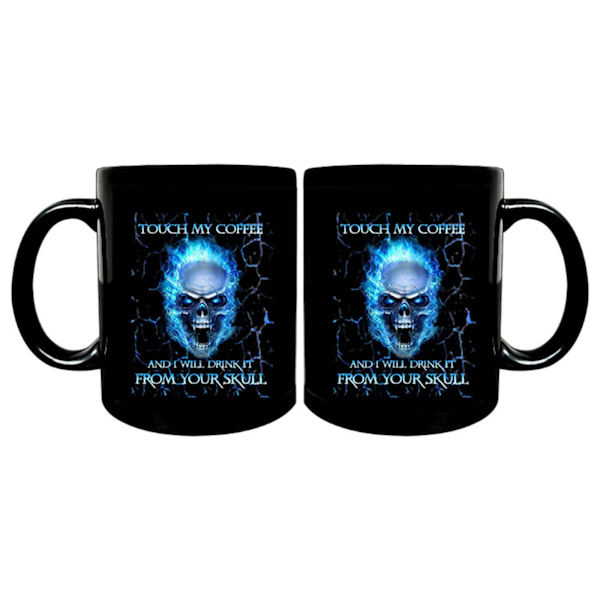 Funny Touch kaffekrus My Coffee I'll Drink It Skull 11oz Keramisk tekop til mænd Kvinder Halloween julefødselsdagsgave null - 2