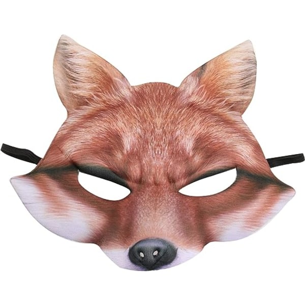 Fox- Shape Half Mask Animal Cosplay -asu Half Face Cat Maskit Halloween Carnival Naamiaisiin Yellow