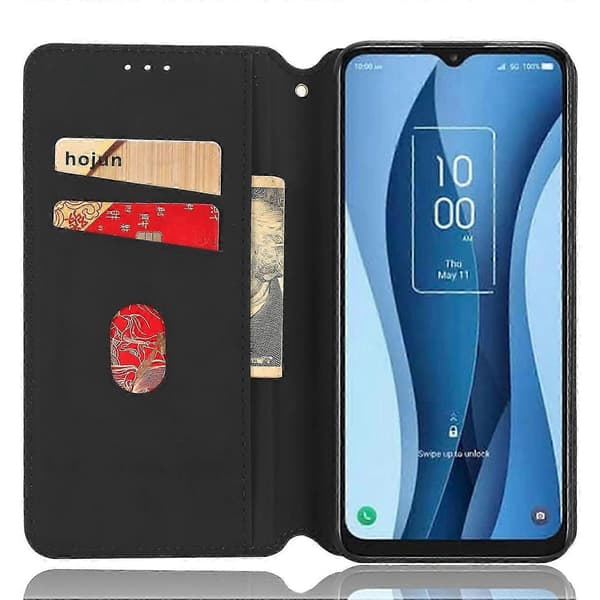 Kompatibelt TCL 40 NxtPaper Magnetfodral Rombpräglat PU-läder Telefonplånboksfodral Style E