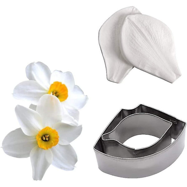 Molds ja -leikkurit Gumpaste narsissin set kakkujen koristeluun - Erinomaiset Daffodil