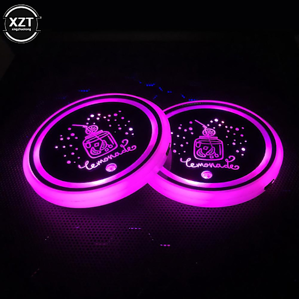 Värikäs Auto Car Led Cup Coaster Pad Holder Atmosphere Light Lamps Pohja Auto Styling Automaattinen Valo päällä| | A