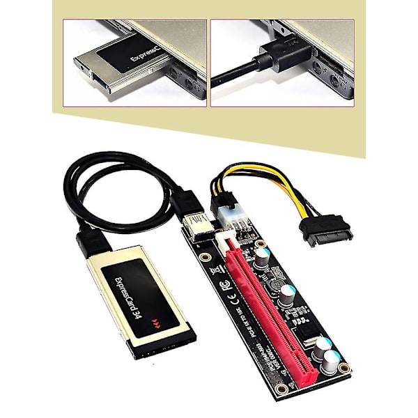 Expresscard Express-kort 34mm till Pci-e 16x Riser för bärbar extern Gpu-kort Si Ny