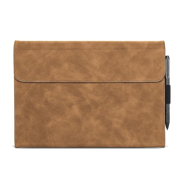 For Microsoft Surface Go / Go 3 / Go 2 10,5-tommers Pu Leather Tablet Keyboard Case Stativ Beskyttende nettbrettdeksel Brown