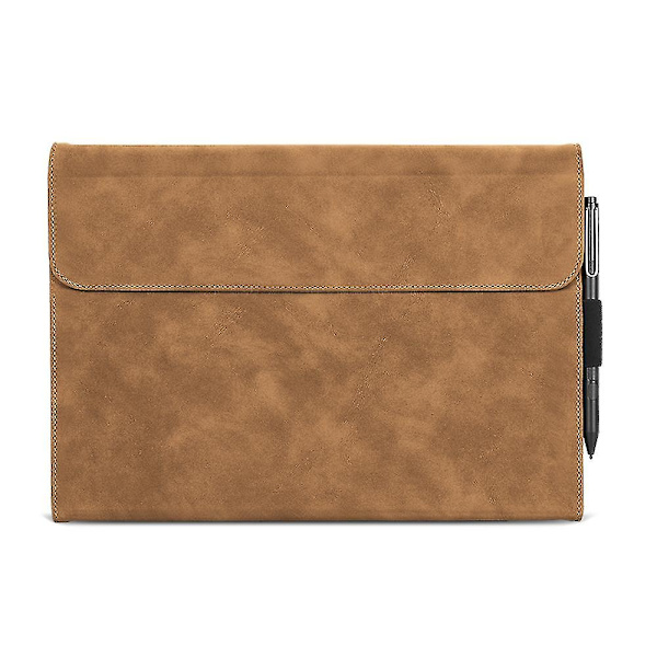 För Microsoft Surface Go / Go 3 / Go 2 10,5 tum Pu-läder case för surfplattor Stativ Skyddande cover Brown