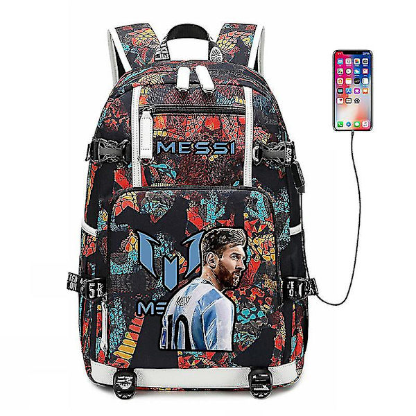 Lionel Messi Peripheral Football koululaukku Laadukas olkalaukku Style 1