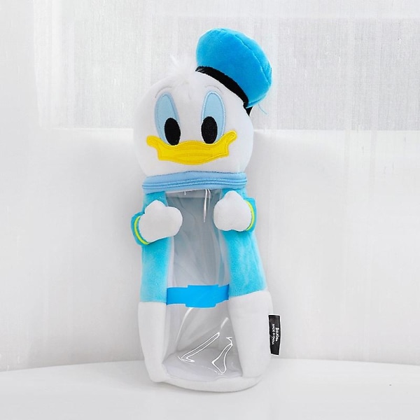 Tecknad Anime Figurer Pennfodral Case med hög kapacitet för mellanstadieelever Söt plysch case Donald Duck