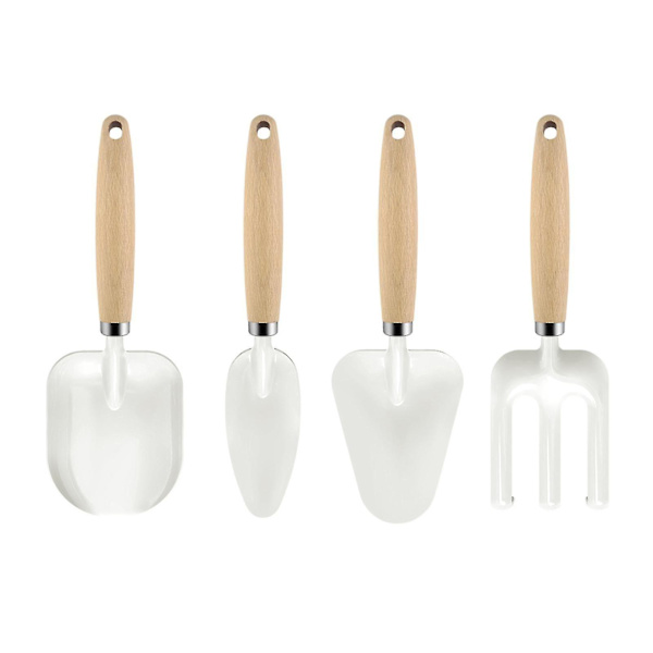 Set, mini 4 kpl käsilastalla, siirtolapiolapio set lapselle White
