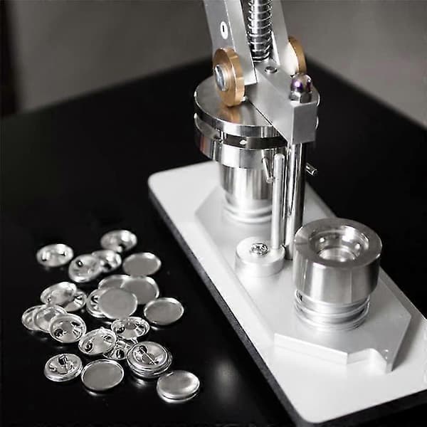600 stk Blanke Knapper Tilbehør 25mm/1 tomme Bag Knappenål Sæt Metaldele Til Knapper M Silver