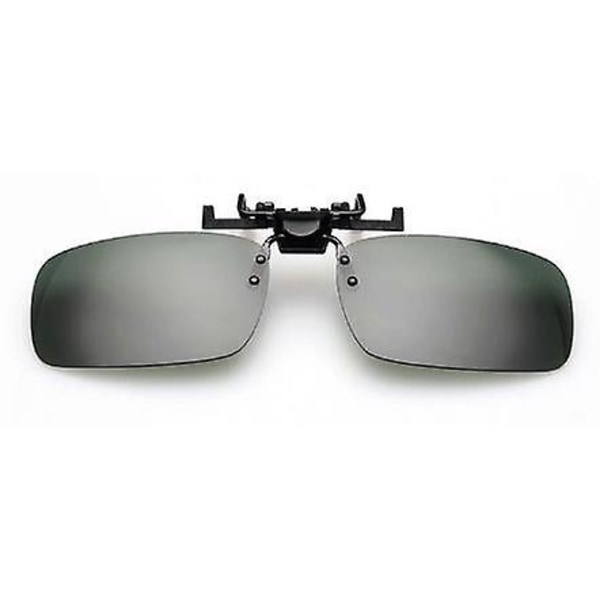 1 stk Bil Nattsikkerhet Kjørebriller Clip On Solbriller For Menn Kvinner Nattsynsbriller Antirefleks Driver Goggles Solbriller - Driver Goggles Big Gray