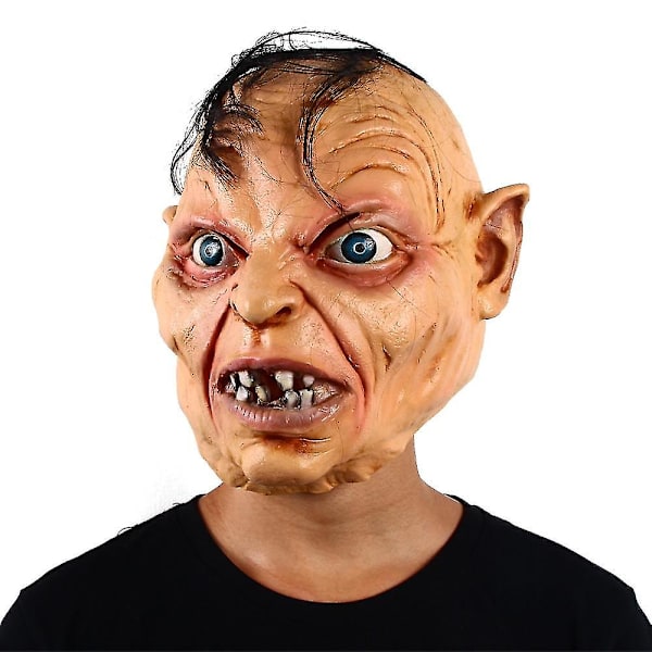 Voksen Gollum Mask Film Cosplay Kostyme rekvisitter Halloween Fancy Dress Fest Skrekk Masker Festival Gave
