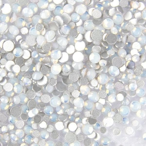 Zircon Rhinestones for Nail Decoration 1440 pcs, 5 Sizes Mix Vit white