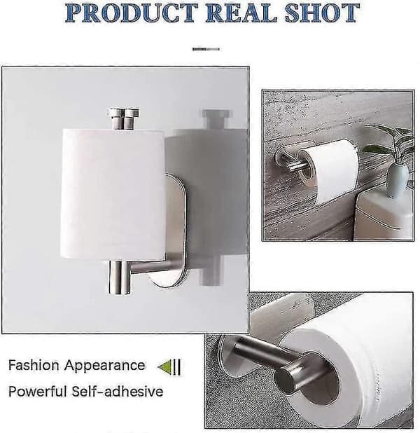 Toiletpapirholder selvklæbende toiletpapirholder rustfrit stål