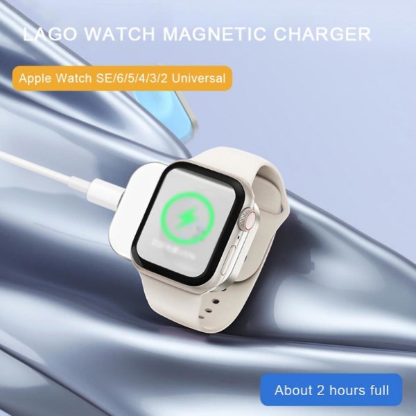 Lader for Apple Watch, bærbar Iwatch USB trådløs lader, magnetisk hurtigladerledning for Apple Watch Series 8 7 6 5 4 3 2 1 Se