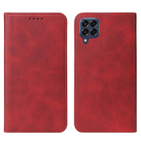 For Samsung Galaxy M33 5g Magnetisk Lukking Lær Telefonveske