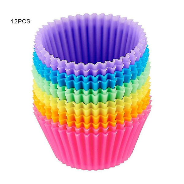 7 cm rund tårtkopp Silikon Muffins Form Pudding Form Silikon Form Bakningsutrustning