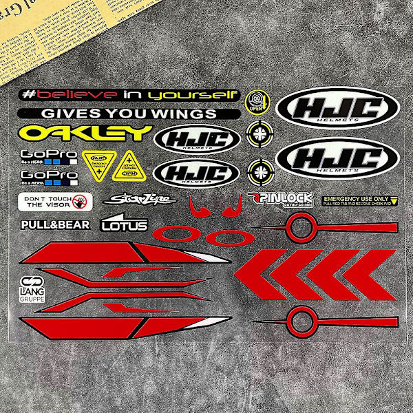 Heijastava kypärätarra Visiiri Tuulilasi Moto Gp Linssi Tarrat Kilpamoottoripyörän tarvikkeet Autopyörä Shoei Hjc Kyt - Tarrat & amp; Tarrat hjc 1