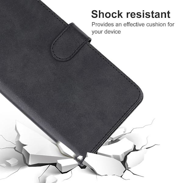 For Tcl 40 R 5g skinntelefonveske Black