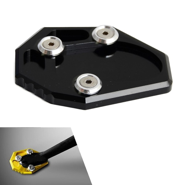 Til 2014-2016 Yamaha Mt-07 Mt07 Kickstand Enlarge Pad Side Stand Extension Plate Til Yamaha Fz6r Xj6/ Abs 2009-2015-yvan Black