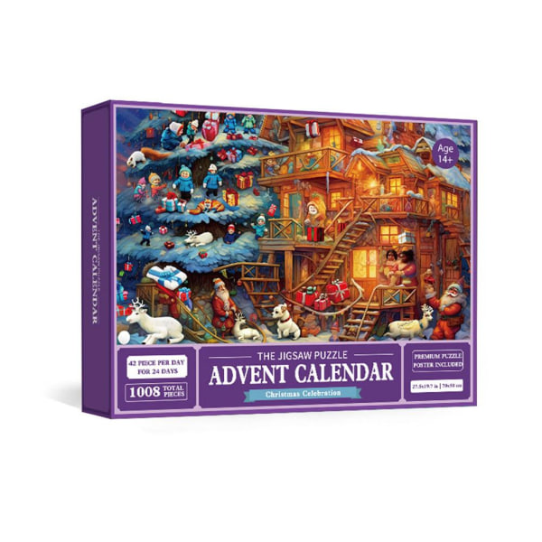 Pusseladventskalender 2023 Julpusselbitskalendrar B one-size