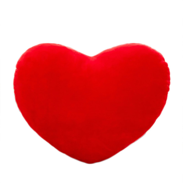 20 cm Plush hjerteform pude Pynte dekorative rygpuder til gave til Valentinsdag Red One Size