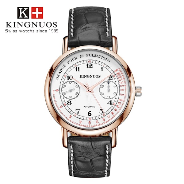 Varm model studerende bælte vandtæt quartz casual business ur white face, black belt golden