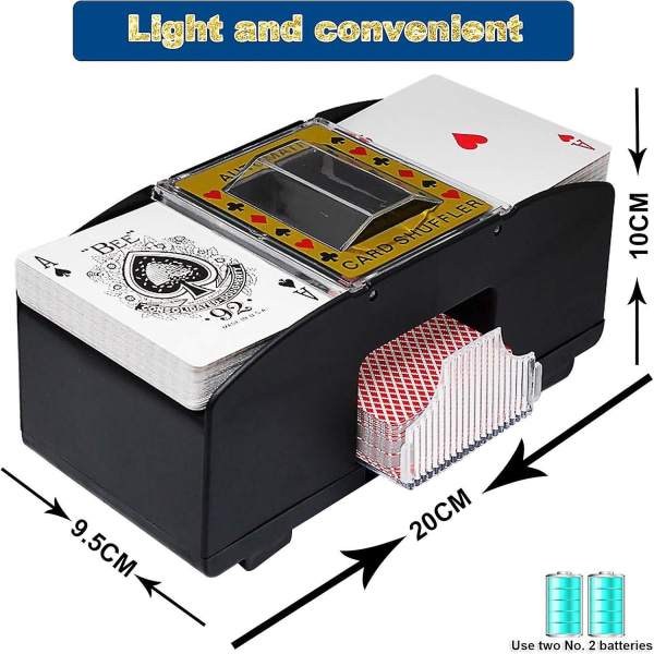 Automatisk blandemaskine, spille pokerkort Plastbatteridrevet automatisk blandemaskine