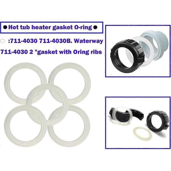 2\" Spa Bubbelbad Värmepackning för Oring Balboa Gecko O-ring 711-4030B (5-pack) Vit