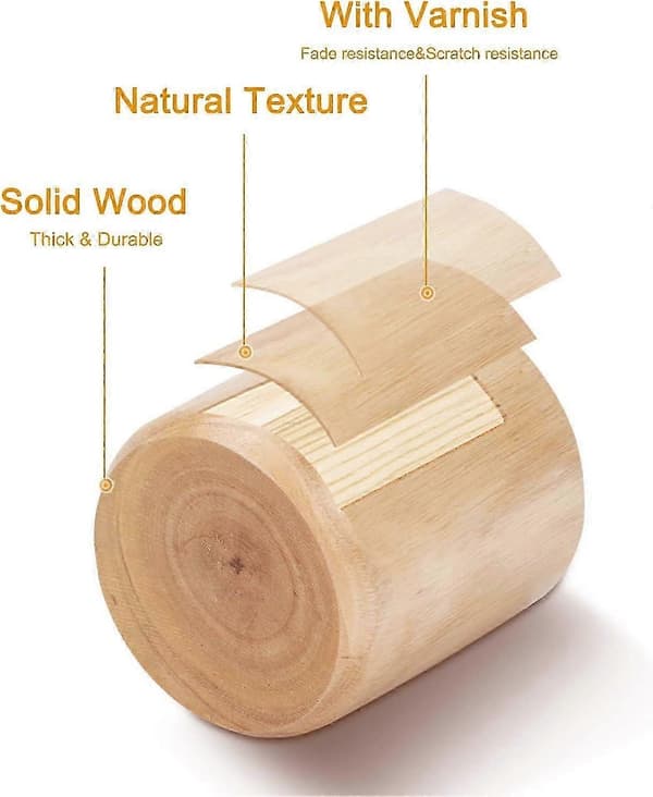 65x70mm solide sylinderformede treben 4 stk, kompatible med Trintion sofabordmøbler