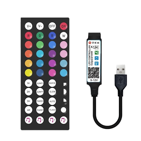44-tasters Bluetooth musikcontroller 5V lysstrip controller USB controller