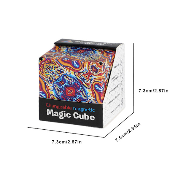 Fidget Magnet Cube: ainutlaatuisia kuvioita, ensiluokkaista laatua, rajatonta hauskaa bluepinkorange