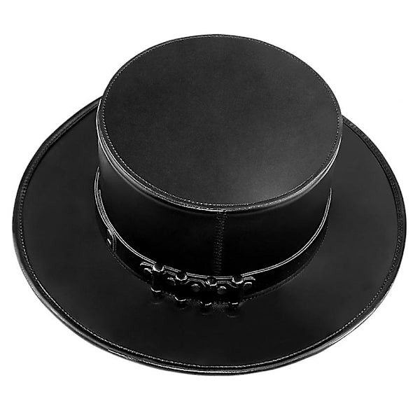 Plague Doctor Musta kuolemanaamio Nahka Halloween Steampunk Pu Carnival Cosplay Adult De Peste Aikuisten silmälasinaamari Viikatemies