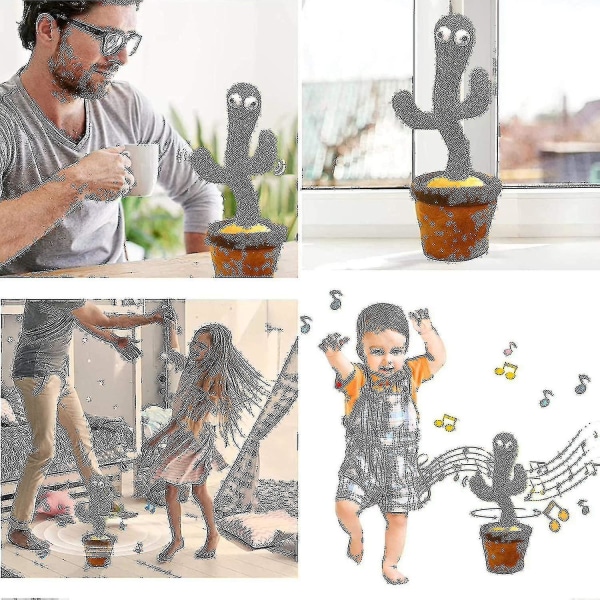 Dancing Cactus, Tal Cactus Toy Res You Say Can , 120 sanger , USB-lading