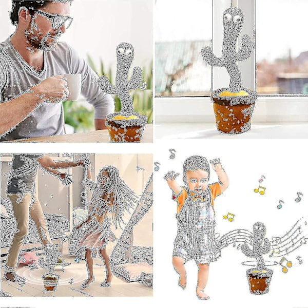 Tanssiva kaktus, Tal Cactus Toy Res You Say CAN , 120 kappaletta, USB lataus