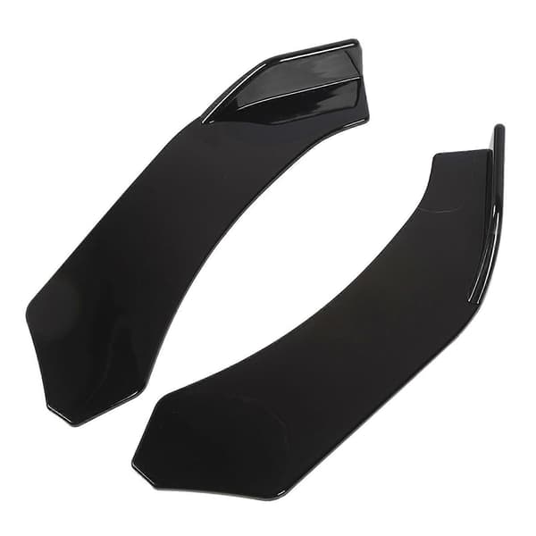2st Främre Stötfångarläpp Universal Glansig Svart 57cm Vänster Höger Stötfångarläpp Splitters Winglets för Fordon