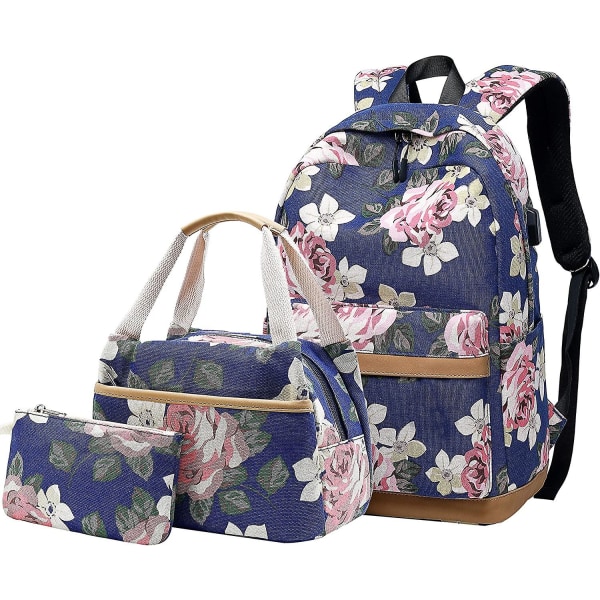 Canvas- set print , jossa on lounaslaatikkokassi ja case Blue
