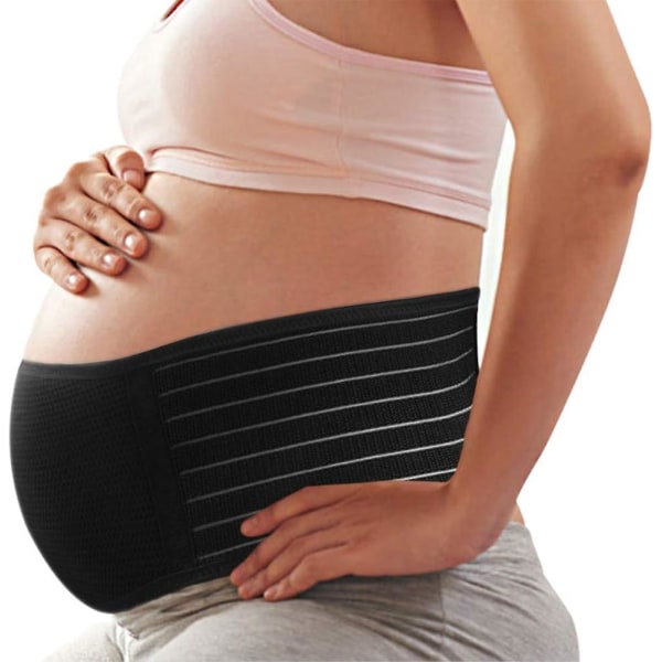 Gravidbelte Gravidbelte Korsryggen Magestøtte for gravide, svart, xl