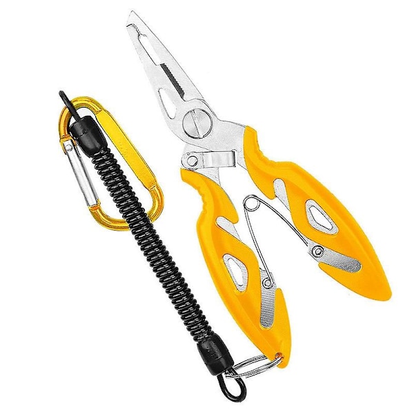 Fisketangsaks Ny multifunksjonsfiskeverktøy Tilbehør Line Lure Cutter A4 Yellow Set