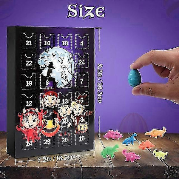 Halloween Gemstone Advent Calendar | 24 Dager Halloween Kalender Nedtelling Leke | Nedtelling Juletre Ornamenter Overraskelse Advent Kalender Sett