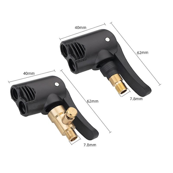Bildekk Ventil Pumpe Munnstykke Tømt Clamp Motorsykkel Luft Chuck Inflator Oppblåsbar Pumpe Gjengekobling Adapter Biltilbehør - Ventilstammer &amp; C 3
