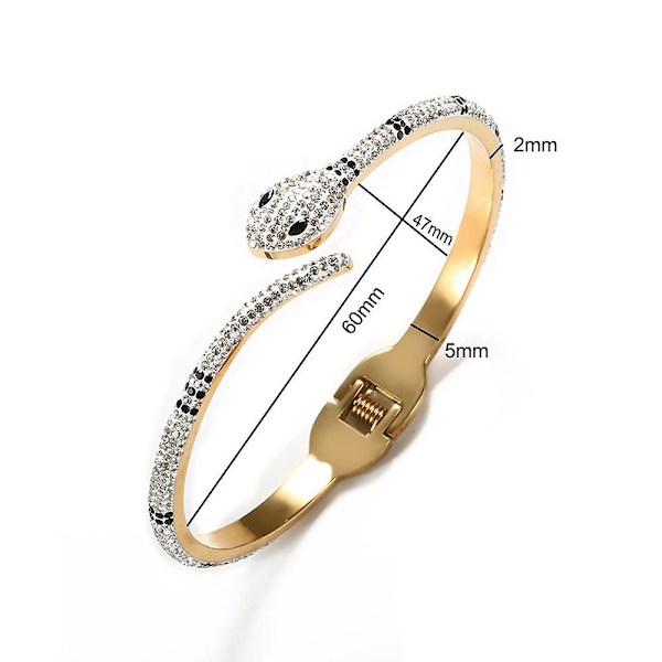 Snake armbånd åpning Justerbar håndledd armring gaver Gold