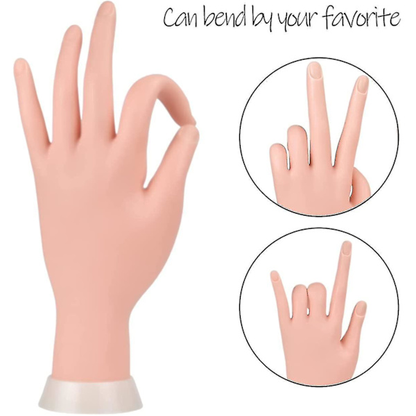 Mjuk pvc rörlig hand för manikyr utbildning manikyr manikyr manikyr skönhet