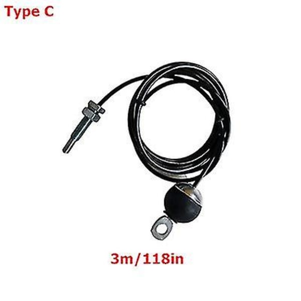 2m-5m Gym Kabel Wire Rope Heavy Duty Stål Reservedele Til Hjem Gym Fitness Kabel Trisse Tilbehør Dia 5mm TypeC-3M