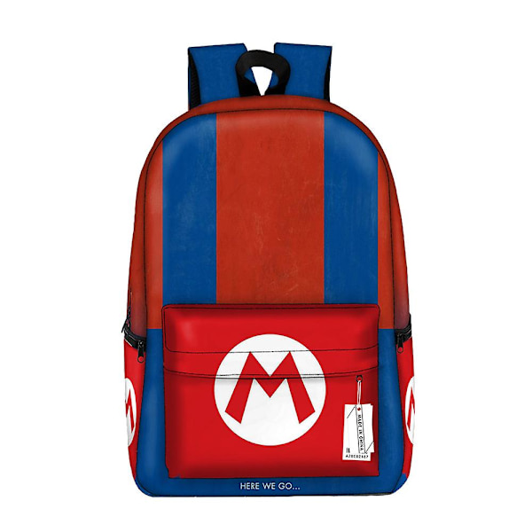 Super Mario Bros Rygsæk Til Børn Skolerygsække Student Skoletaske Kunst Tilbehør Opbevaring Tasker Værktøj Spil Figur Print Taske Mario-9