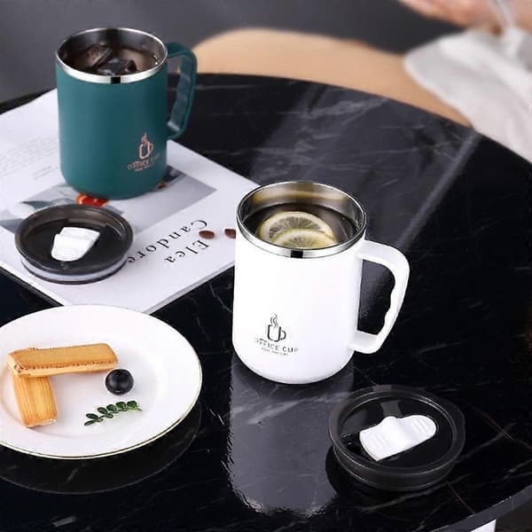 Termosmugg i rostfritt stål Te Kaffe Termisk Kopp Isolerad Resemugg 500ml black