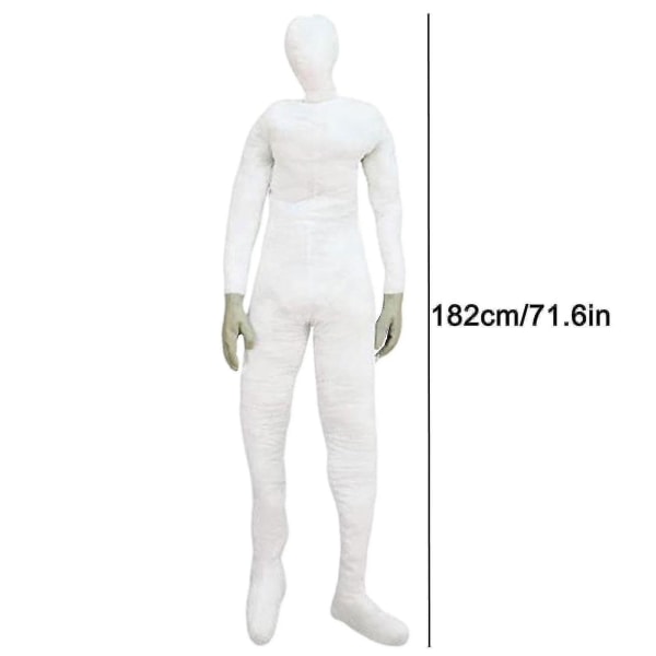 182 cm lång ställbar dekorstorlek Mjuk fylld böjbar skyltdocka med händer