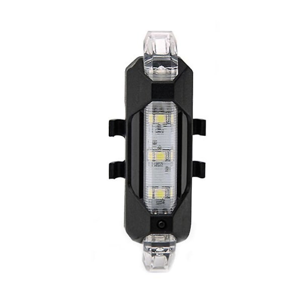 USB Uppladdningsbar Led Cykel Bakljus Mountain Bike Säkerhet Körning Varning Fram Bak Blinkljus Night Riding Tillbehör| | White