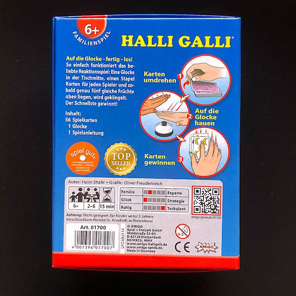 Fuldt engelsk Halli Galli Brætspil Trading Færdigheder Familiefestspil Shytmv