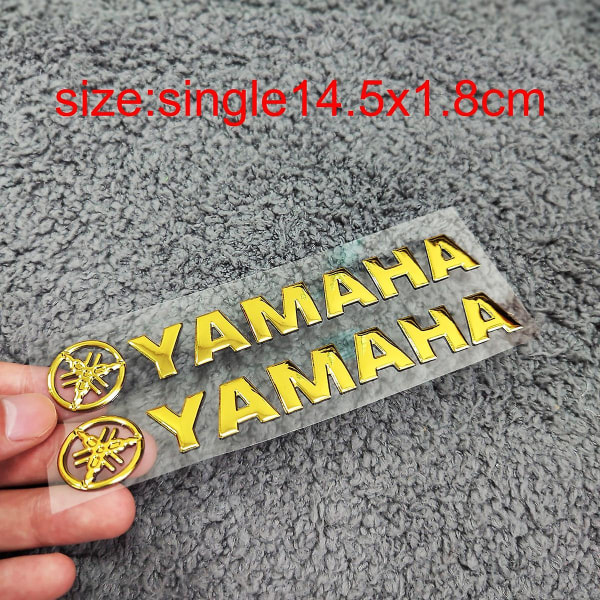 Moottoripyörän säiliön logotarrat Yamaha | Yamaha moottoripyörän säiliön suoja - 3d Yamaha Small Gold